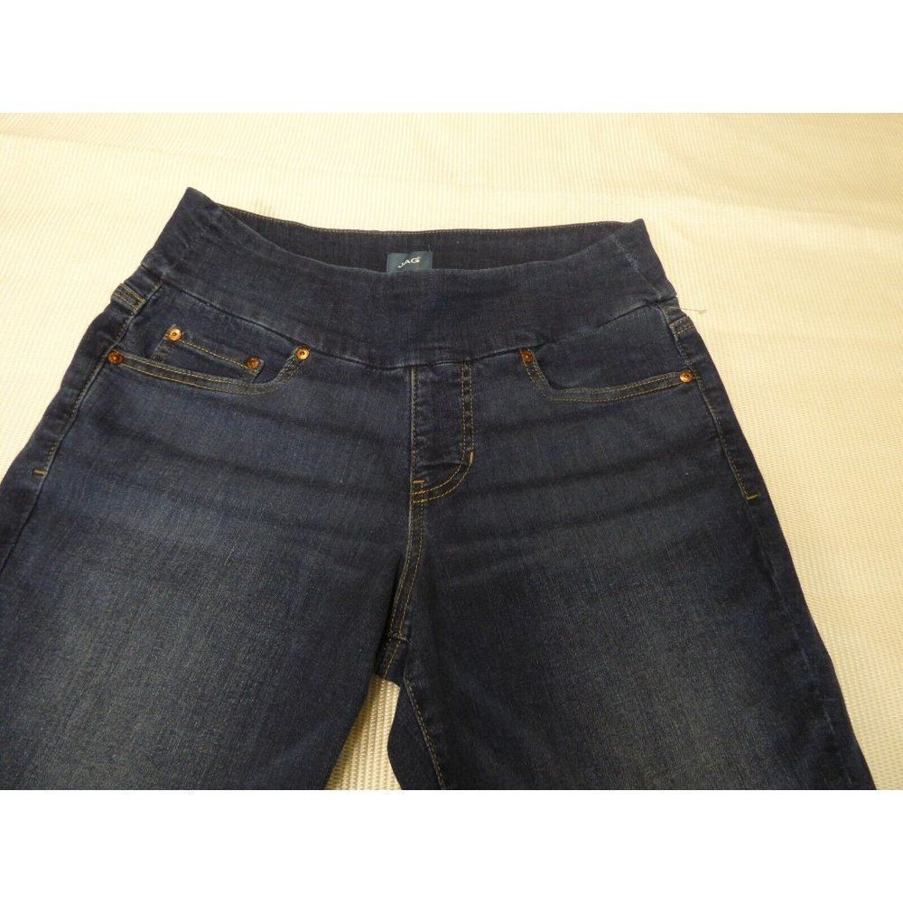 JAG Jeans Paley Pull-On Bootcut Jeans, Size 6, Dark Wash - Picture 2 of 11